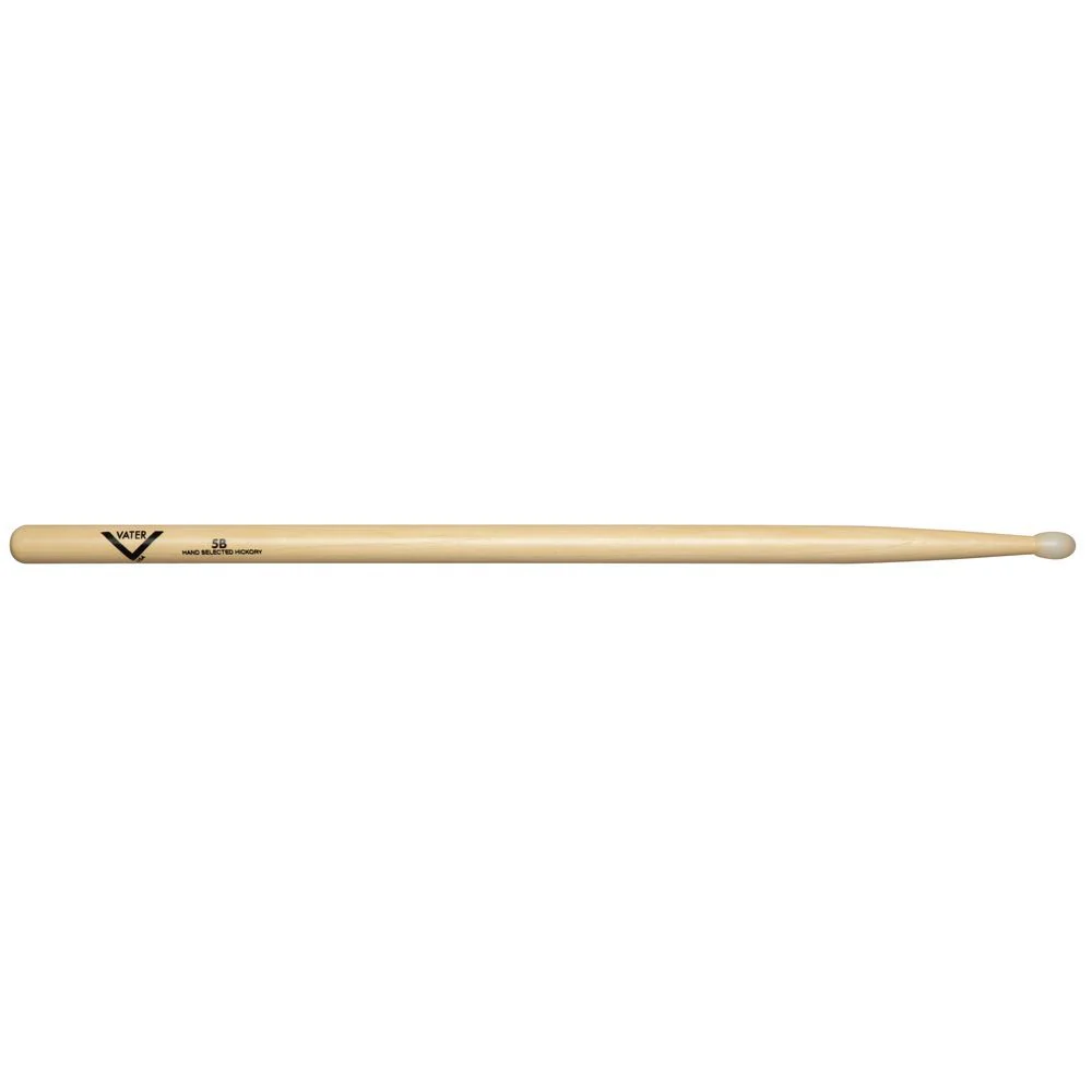 Vater VH5BN 5B American Hickory Nylon Tip Drumsticks (Pair)