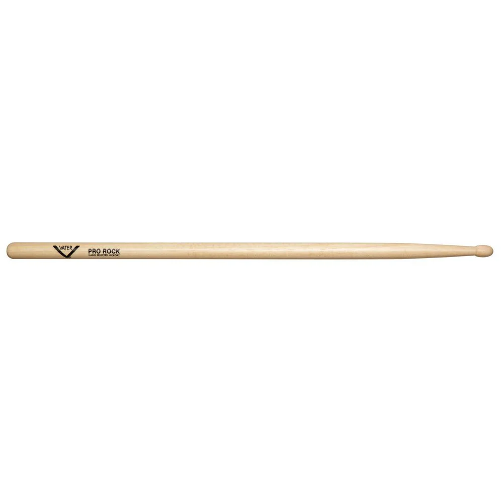 Vater VHPRW Pro Rock Ameican Hickory Wood Tip Drumsticks (Pair)