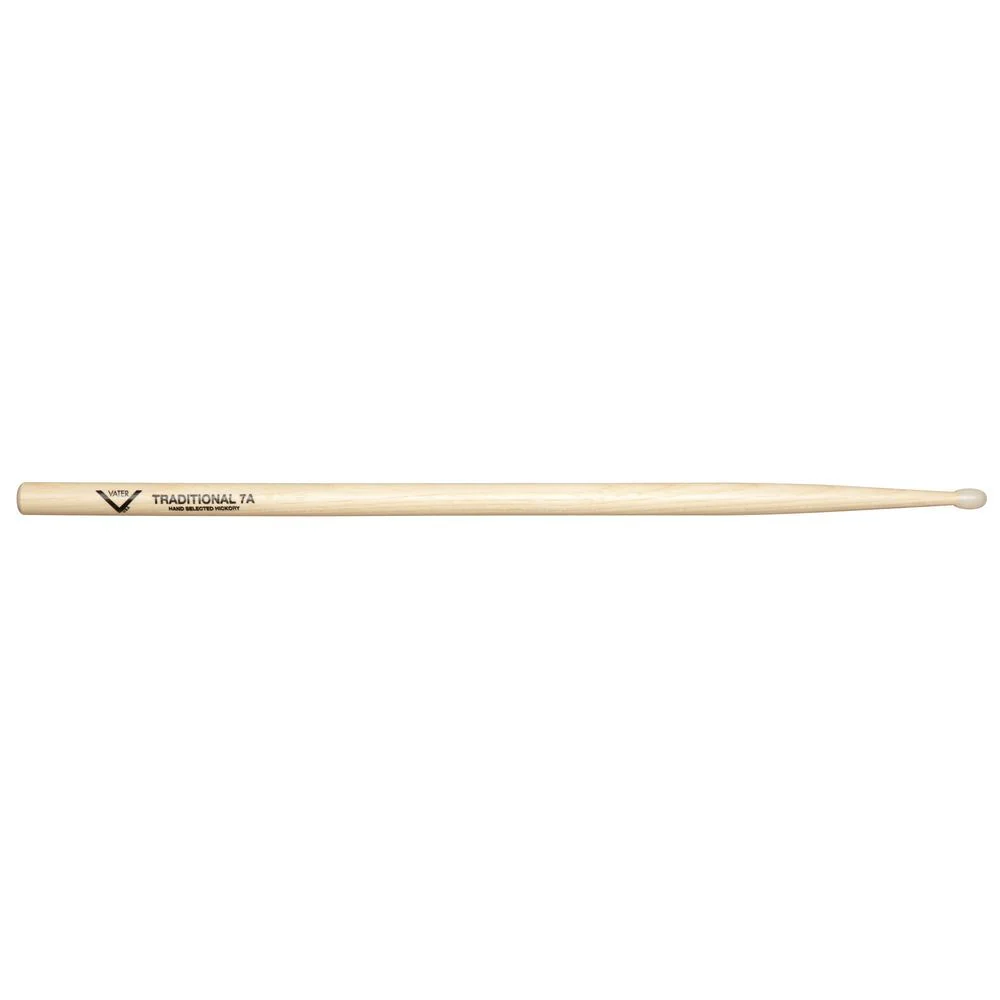 Vater VHT7AN Traditional 7A Ameican Hickory Nylon Tip Drumsticks (Pair)