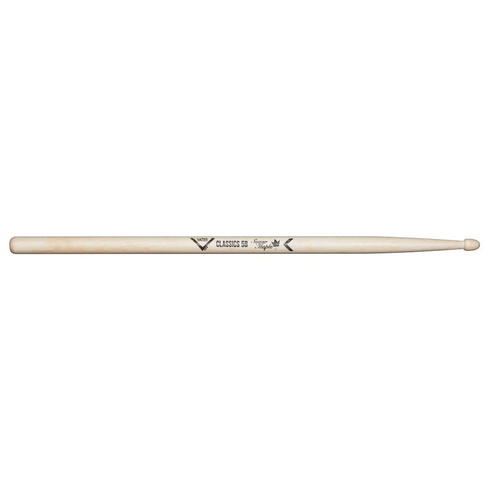 Vater VSMC5BW Sugar Maple Classics 5B Wood Tip Drumsticks (Pair)