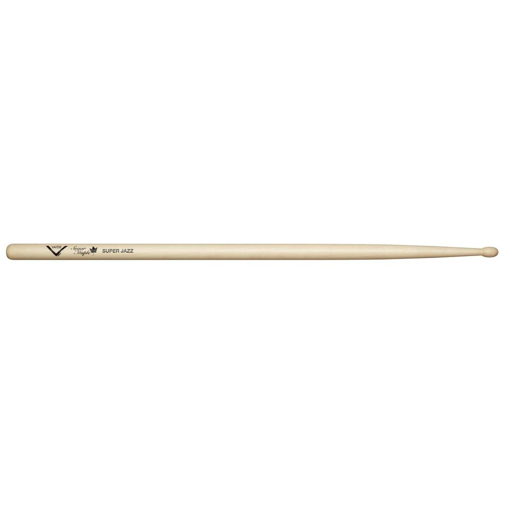 Vater VSMSJW Sugar Maple Super Jazz Wood Tip Drumsticks (Pair)