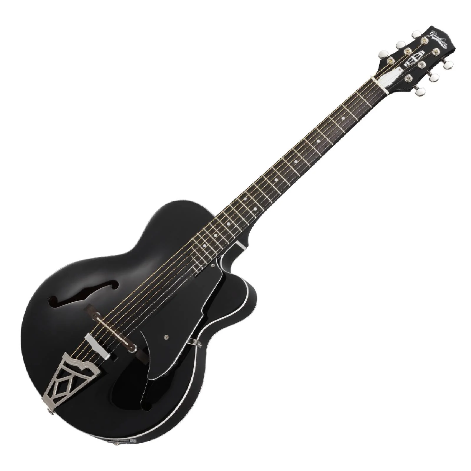 Vox Giulietta VGA3PSTK Archtop AcousticElectric Guitar Trans Black