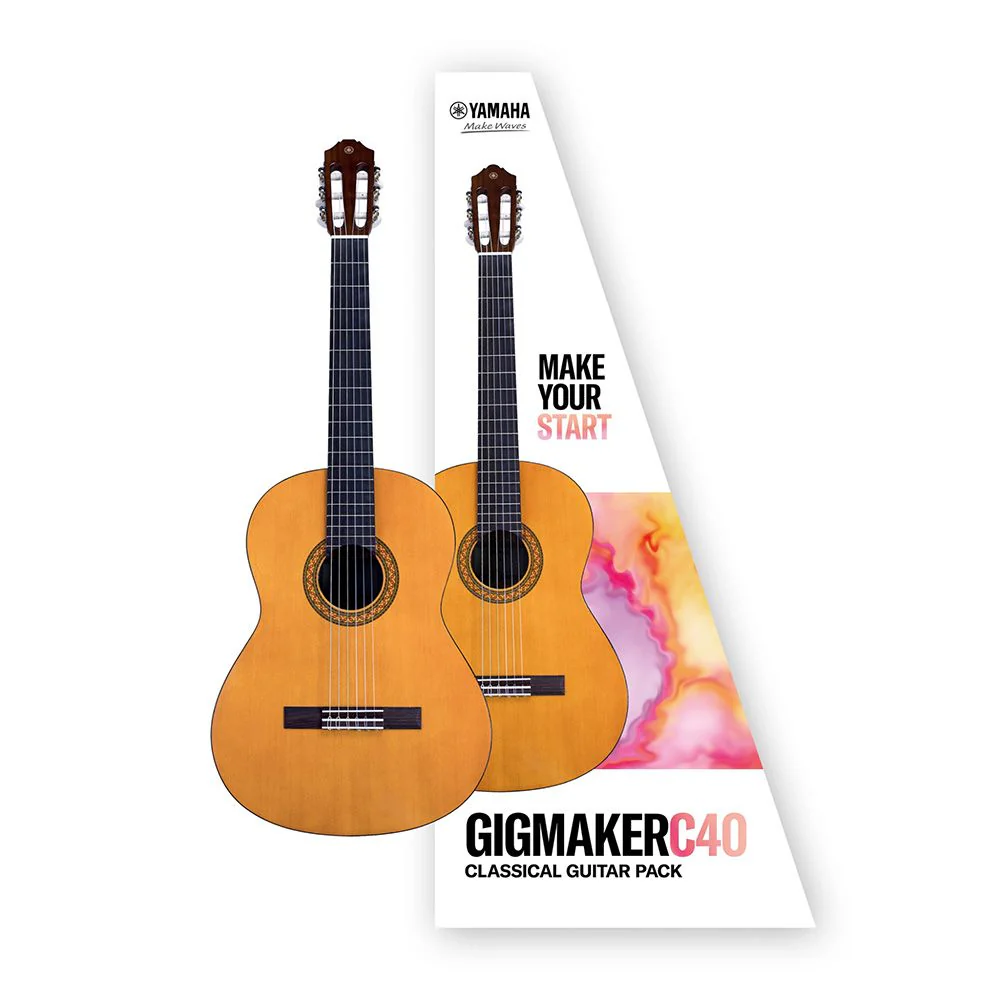 Yamaha Gigmaker C40 Classical Guitar Pack inc Gig Bag & Clip-On Tuner