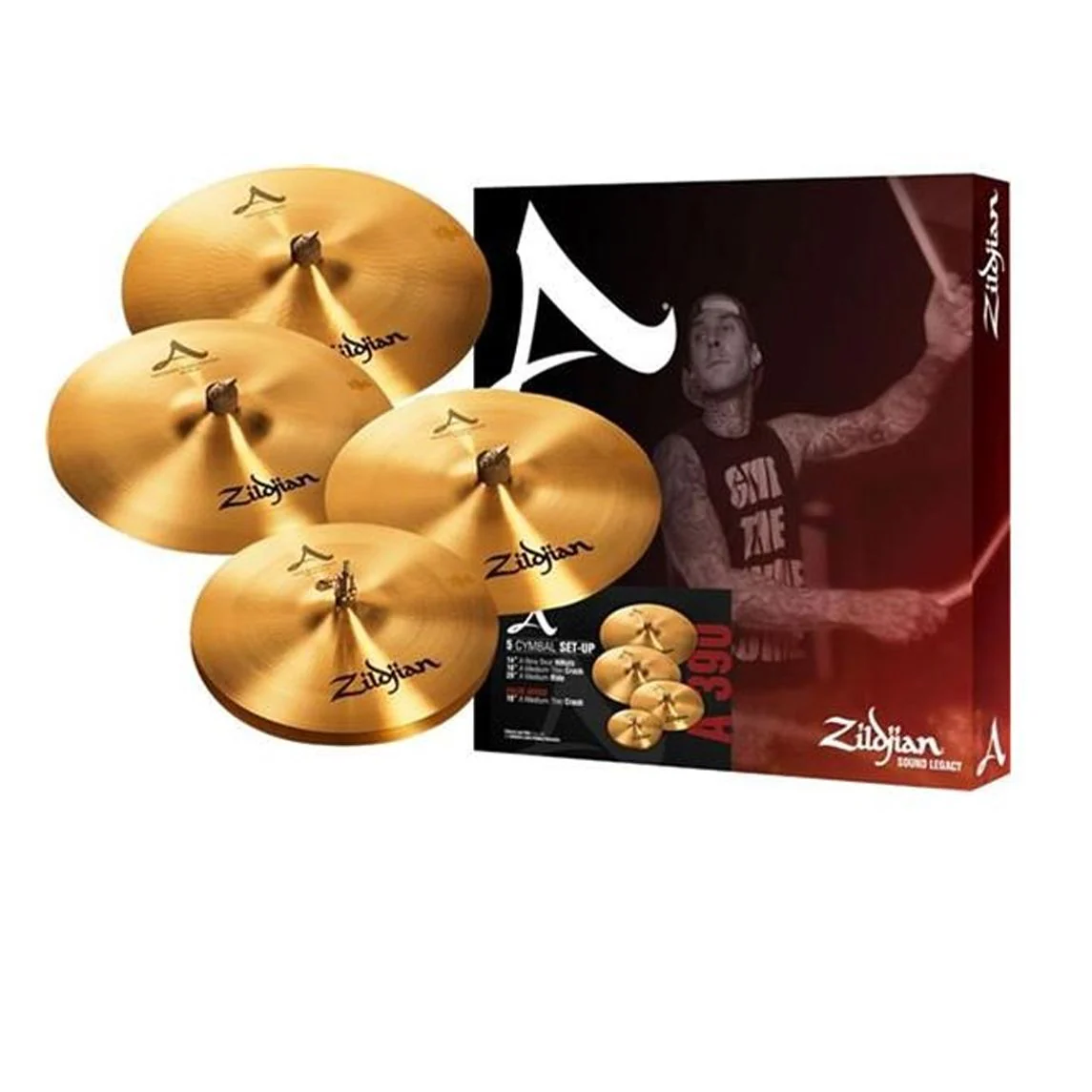 Zildjian Sweet Ride Cymbal Set (14" Hi-Hats, 16" & 18" Crash & 21" Ride)